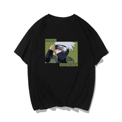 Naruto Graphic T-Shirt White Cotton Men Women Teenager