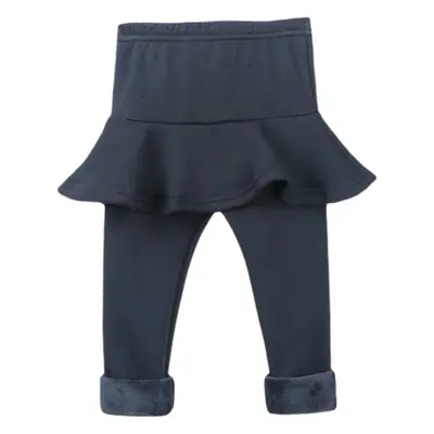 Girls' Fleece Lined Black Leggings Spring Summer 2022