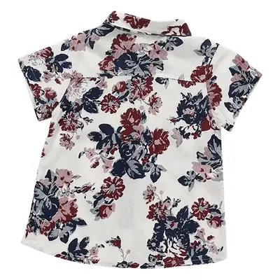 2024 Floral Print Kids Shirt Set Medium Size