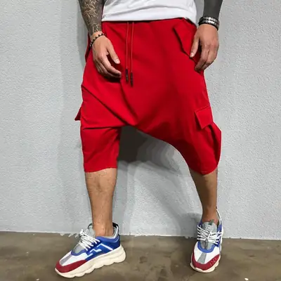 2021 Men Hip-Hop Cropped Pants White European American