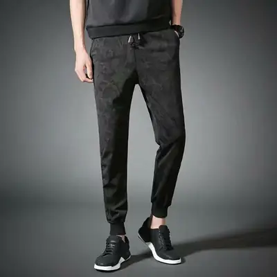 Men's Harlan Leg-Tied Sweatpants Grey Loose Fit