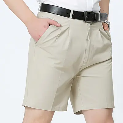 Men Cotton Crop Shorts Grey Black Summer Casual Pants