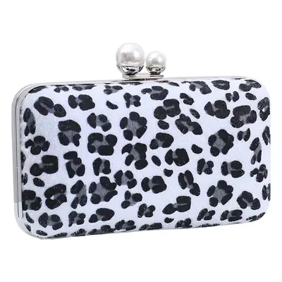 Red Leopard Print Women's Evening Clutch Bag