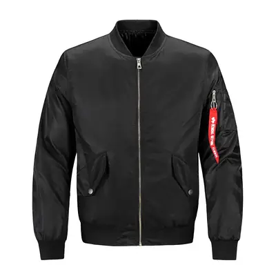 Red Bomber Jacket for Men Plus Size Windproof