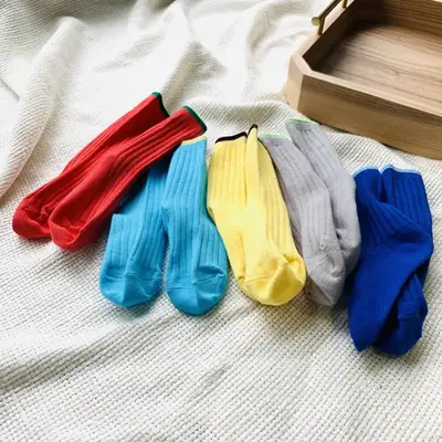 Kids Socks Rainbow Color Sweat Absorbent Odor Resistant