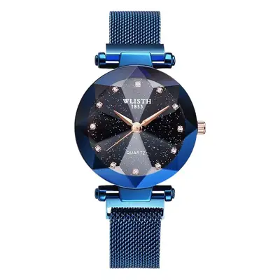 Women's Magnetic Watch Black Crystal Design