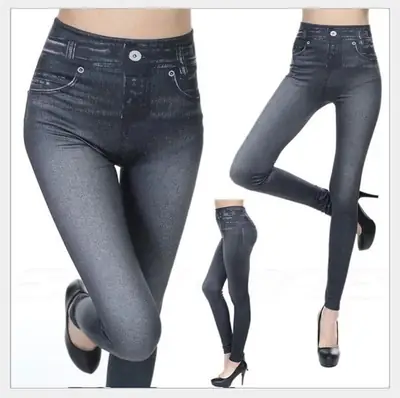 European American Denim Leggings Large Size Sexy Leg Wrapped