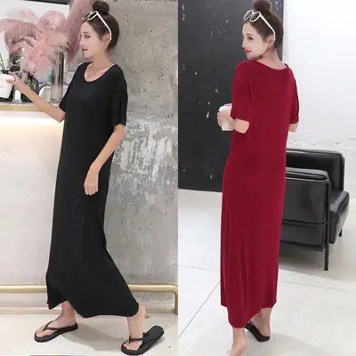 Summer Korean Style Women's Dress Long Dress Long Sleeve