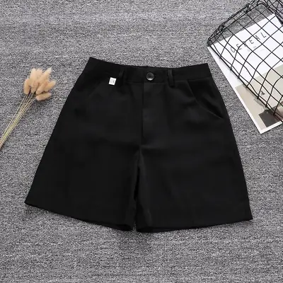 Black School Uniform Shorts for Girls Women
