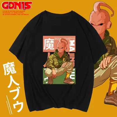 Y Dragon Ball Anime T-Shirt for Men White Loose Sleeve