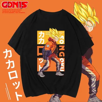 Dragon Ball Anime Monkey King T-Shirt Red Teenage Men Women