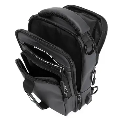 Men's Multi-Functional Charging Chest Bag Black