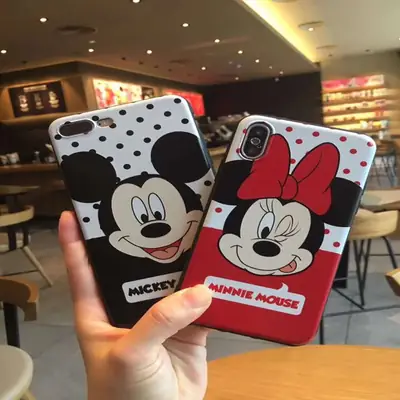 Black Embossed Mobile Phone Case with Cartoon Ball Design