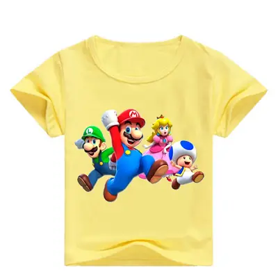 Red Mario & Luigi Super Mario T-Shirt for Boys Girls