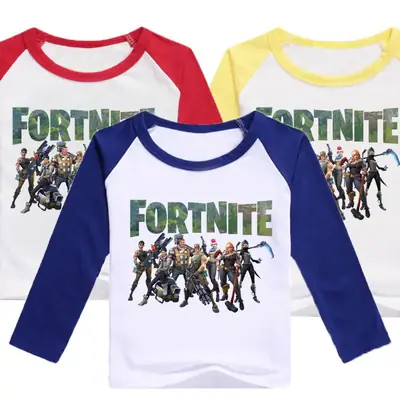 Fortnite Printed Long Sleeve T-Shirt for Kids Blue White