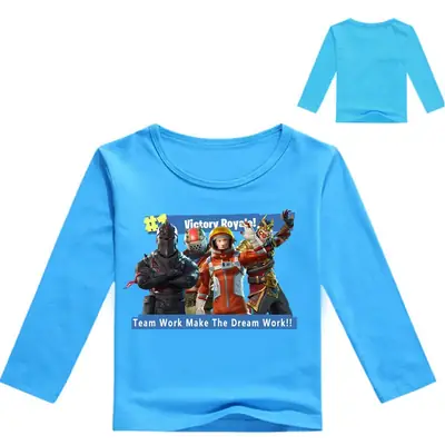 New Kids Cartoon Long Sleeve T-Shirt Blue White