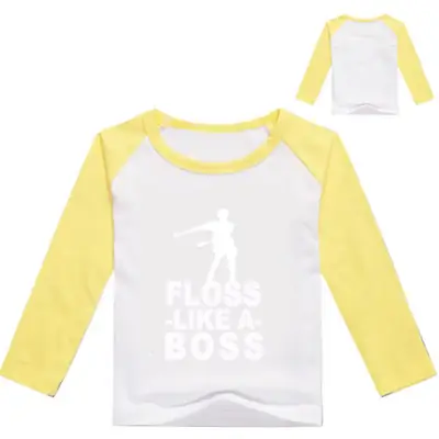 White Printed Long Sleeve T-Shirt for Kids with Graphic Design