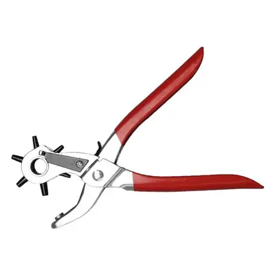 Multi-Function Belt Hole Puncher Red
