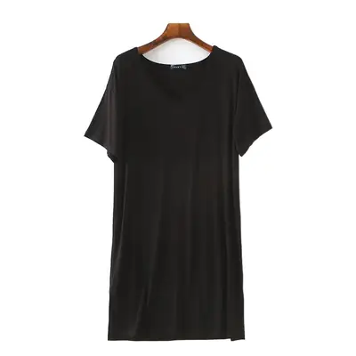 Women V-neck Modal T-Shirt 2023 Summer Loose Fit