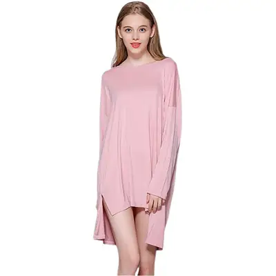 Women's New Modal Long Sleeve Nightdress Plus Size Spring Summer Wear