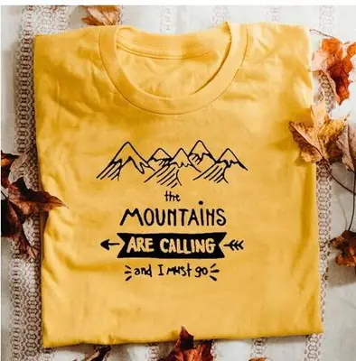 Men Women T-Shirt Mountains Calling 90