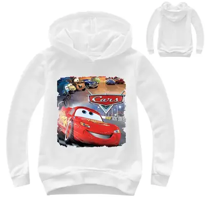 Kids Pink Cars Hoodie Sweatshirt Long Sleeve Hoodie