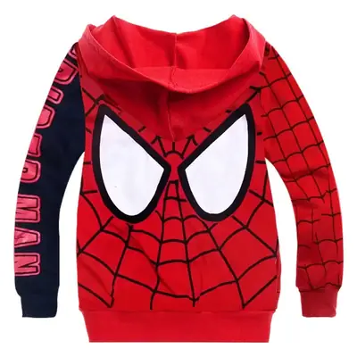 Kids Spider-Man Zipper Hoodie Blue Red Large