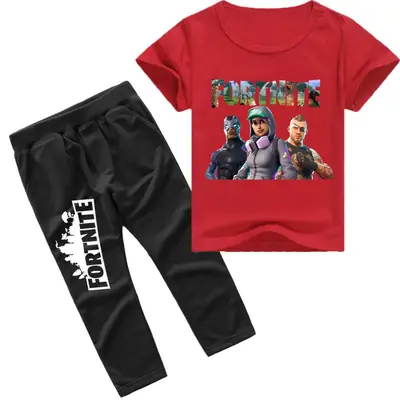 Fortnite Printed Boys Yellow Black Casual Set