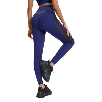 Tight-Fitting Mesh Yoga Pants for Women Gray Black