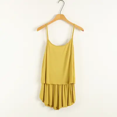 Blue Modal Sleeveless Shorts Set for Women