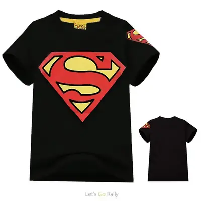 Superman 2-Piece T-Shirt Set Black Short Sleeve