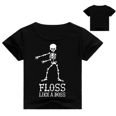 2018 Cartoon Print Red T-Shirt FLOSS Like Boss