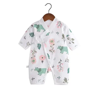 Double Layer Cotton Baby Jumpsuit White Cloud Print