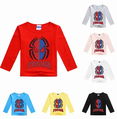 2017 Spider Man Long Sleeve T-Shirt Yellow