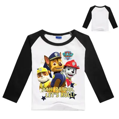 Children's Paw Patrol T-Shirt Yellow White Round Neck