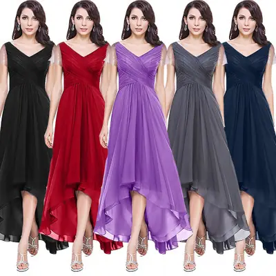 Black Long Skirt Dress with V-Neck and Tulle Layers