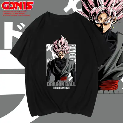 Men's Dragon Ball Graphic T-Shirt Grey Cotton Loose Fit