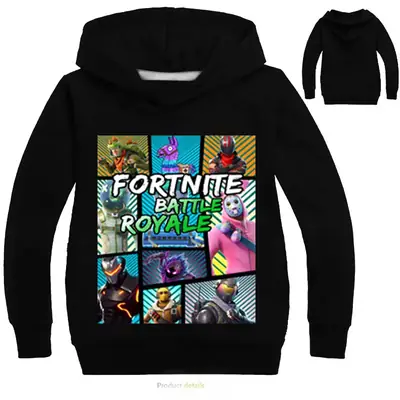 Pink Fortnite Printed Hoodie for Boys