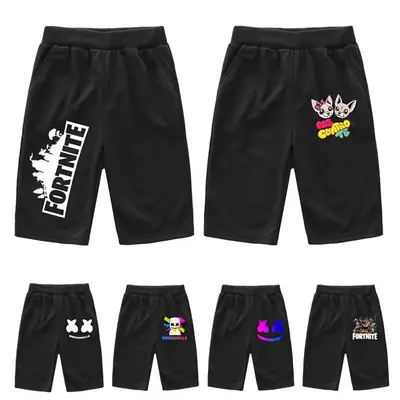 Children's Black Fortnite Shorts Middle Size