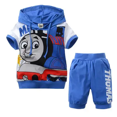 Thomas the Tank Top Boys Hoodie Shorts Set Blue