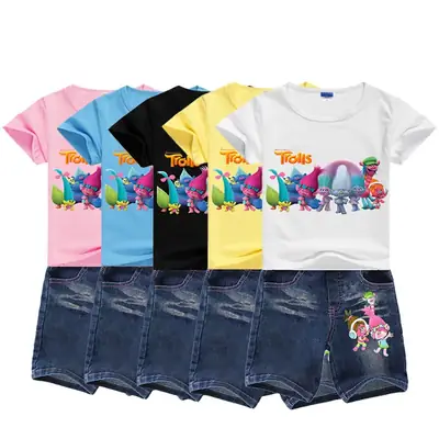 Kids Printed T-Shirt & Shorts Set Blue