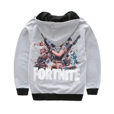 Men's Grey Hooded Sweatshirt Zipper Double Layer Medium Large