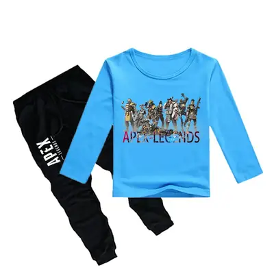 APEX Kids Yellow Long Sleeve T-Shirt + Black Trousers Set