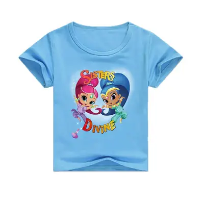 Pink Cartoon Girls T-Shirt for Girls 7613