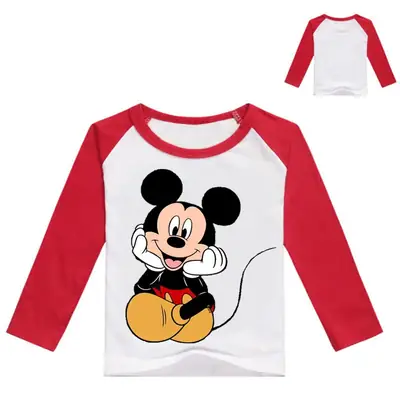 Mickey Mouse Long Sleeve T-Shirt Black Medium Large