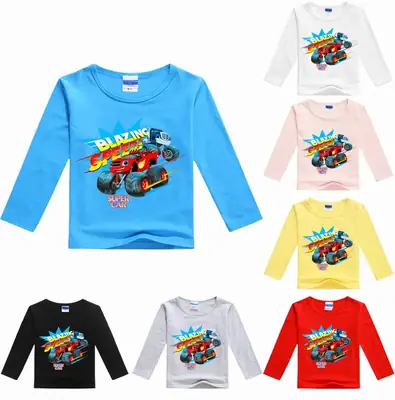 Yellow Motorcycle Graphic Long Sleeve T-Shirt for Boys