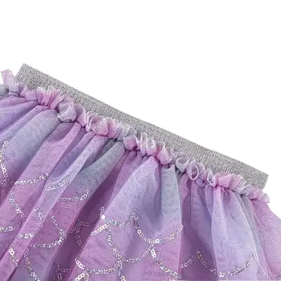 Purple Gauze Puffy Skirt for Girls European American