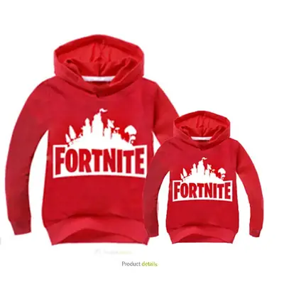 Fortnite Family Red Hoodie Set for Kids 3 Pcs