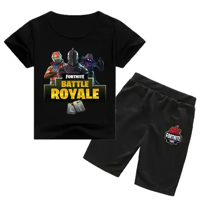 Fortnite Battle Royale Kids Black T-Shirt & Shorts Set