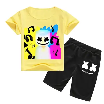 Kids Melodycat Pink Shorts Set Spring Autumn Casual
